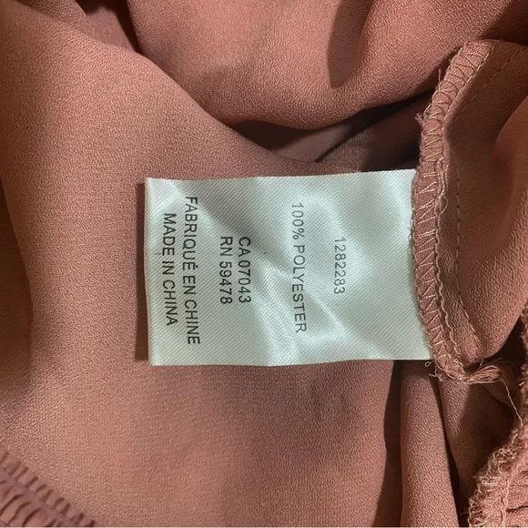 Joie Mauve Lace V-Neck Blouse - Picture 5 of 6